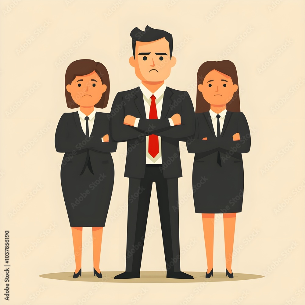 Business Team Standing Together With Crossed Arms Business Team Standing Together With Crossed Arms