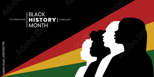 Black History Month Vector Template Design Illustration, African American History. can use for, landing page, template, ui, web, mobile app, poster, banner, flyer, background, vector illustration