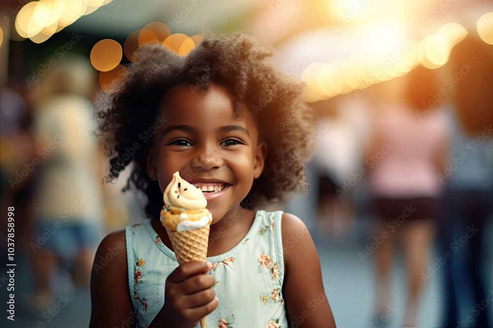 Black Child with ice cream Black Child with ice cream
