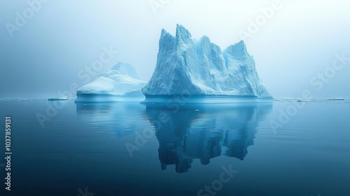 aweinspiring icebergs captured in a breathtaking arctic landscape showcasing their majestic shapes and vibrant blue hues amidst the serene icy waters reflecting the grandeur of nature