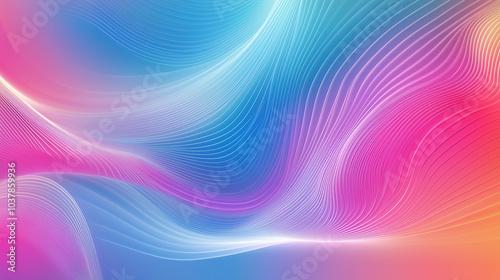 Abstract Flowing Colorful Wave Background