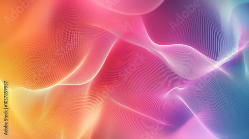 Abstract Flowing Colorful Wave Background