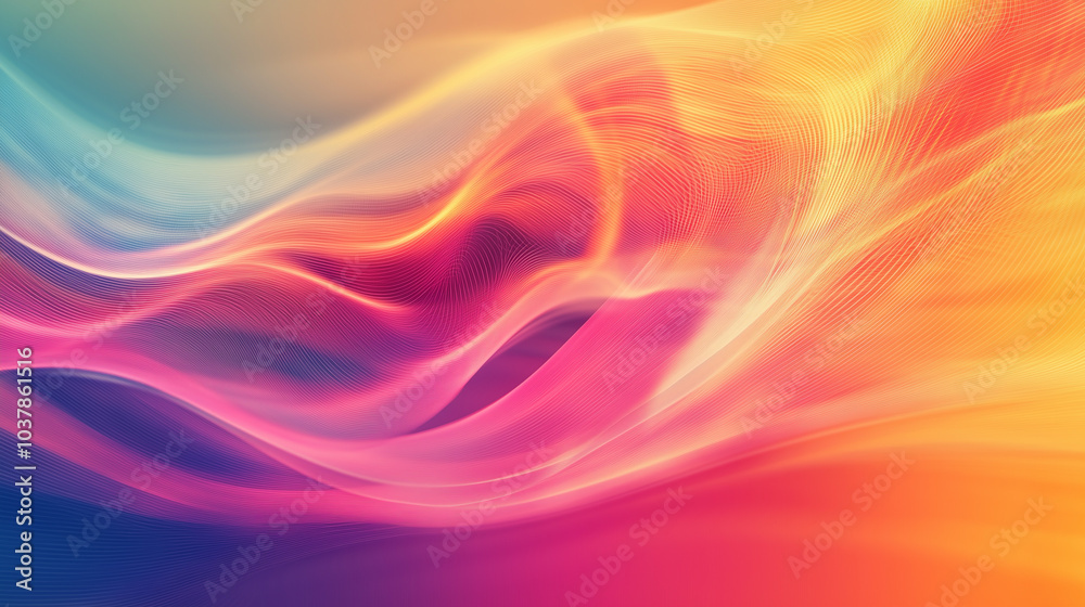 Obraz premium Abstract Flowing Colorful Wave Background