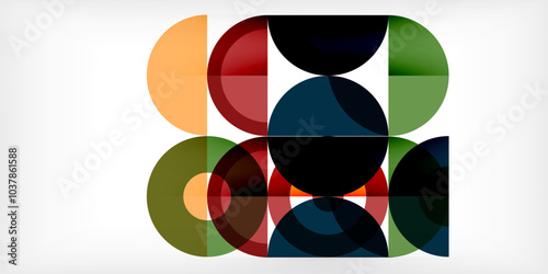 Free Download Colorful circle abstract background. Template for wallpaper, banner, presentation, background - GFXLoad