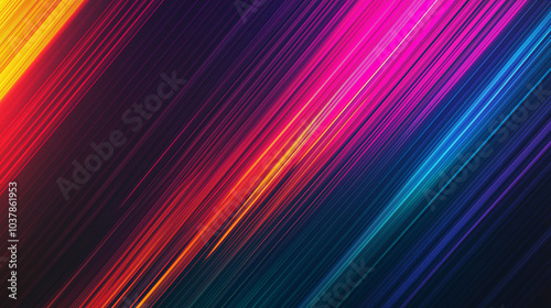 Abstract Background Design with Dynamic Colored Lines