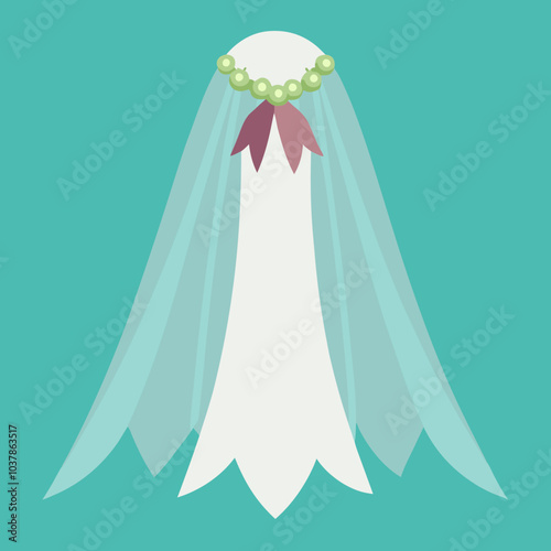 wedding Veil vector illustration 