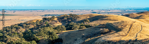 panorama view of the valley and mountain
