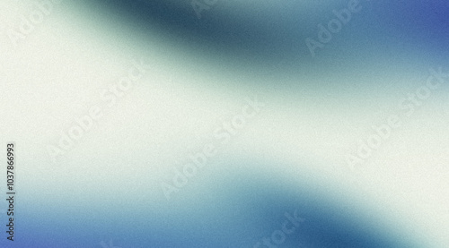 Blue cyan retro color flow grainy gradient with white backdrop design, Abstract pastel colors Retro noisy texture.