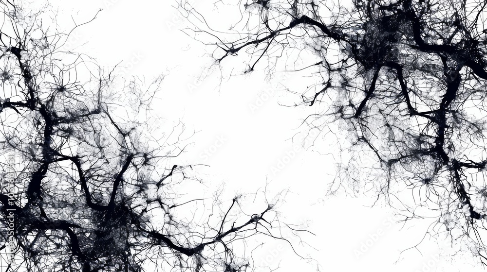 Fototapeta premium a constellation of neurons forming intricate patterns reminiscent of a labyrinth, symbolizing the complexities of thought and the journey to self-discovery