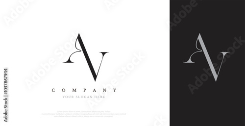 Initial AV Logo Design Vector 
