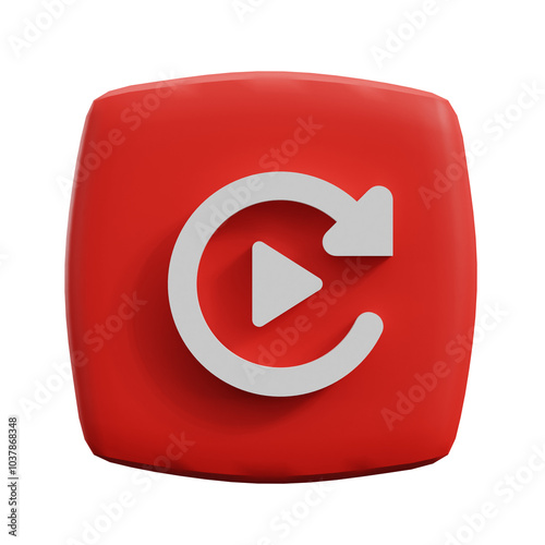 replay 3d rendered sign illustration