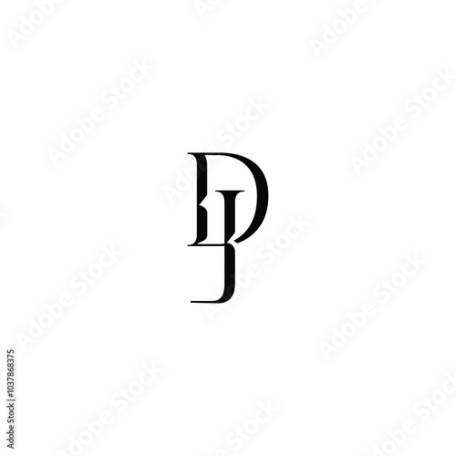 Free Download DJ monogram logo design letter text name symbol monochrome logotype alphabet character simple logo - GFXLoad