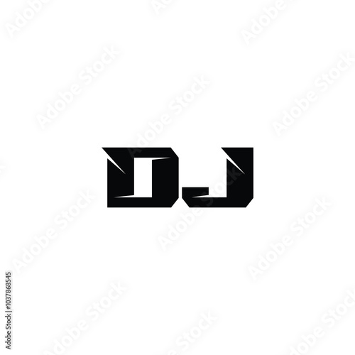 Free Download DJ monogram logo design letter text name symbol monochrome logotype alphabet character simple logo - GFXLoad