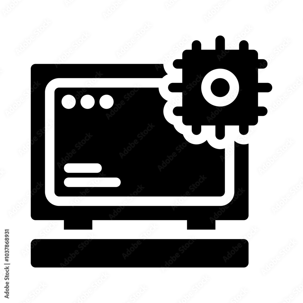 Fototapeta premium Icon Electronic Technology With Style Glyph