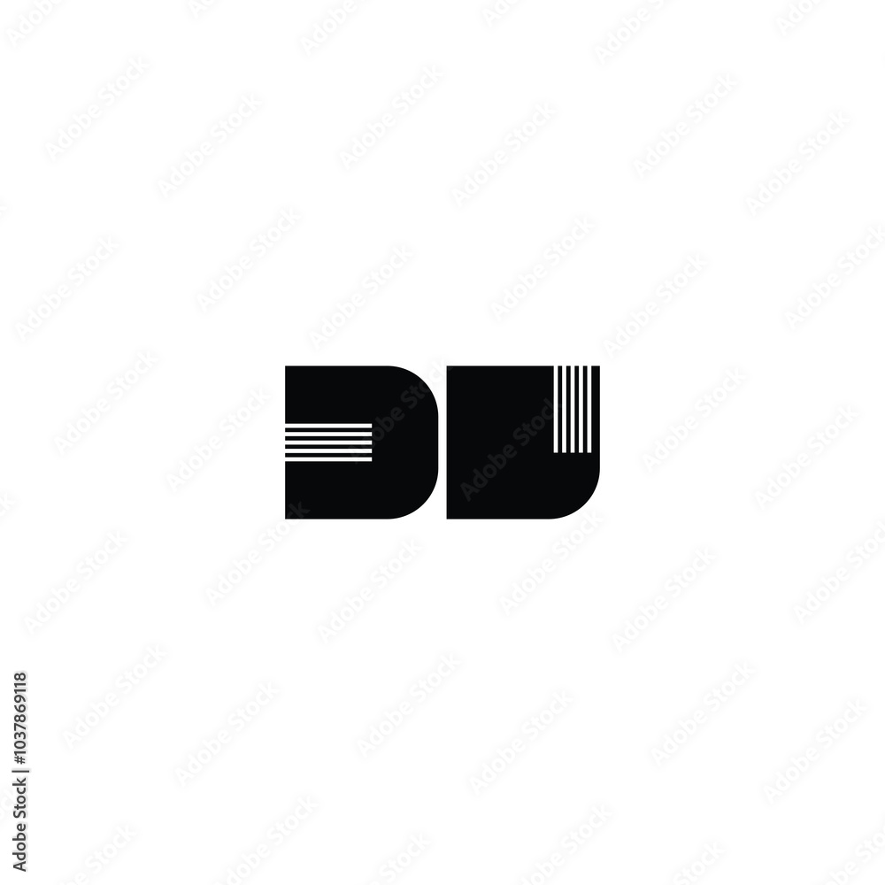 DJ monogram logo design letter text name symbol monochrome logotype alphabet character simple logo DJ monogram logo design letter text name symbol monochrome logotype alphabet character simple logo