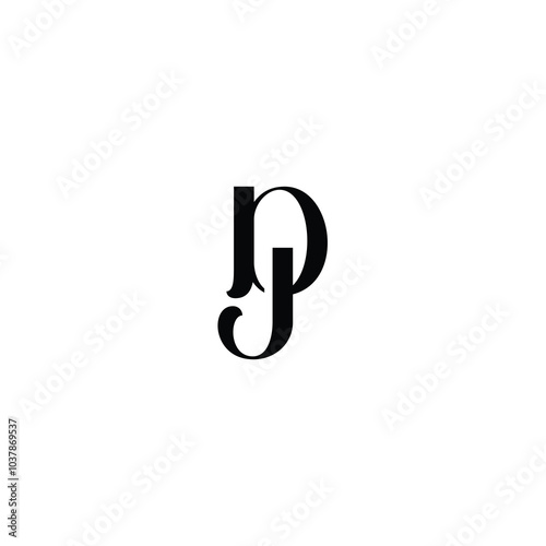 DJ monogram logo design letter text name symbol monochrome logotype alphabet character simple logo photo