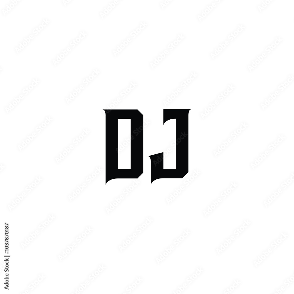 DJ monogram logo design letter text name symbol monochrome logotype alphabet character simple logo DJ monogram logo design letter text name symbol monochrome logotype alphabet character simple logo