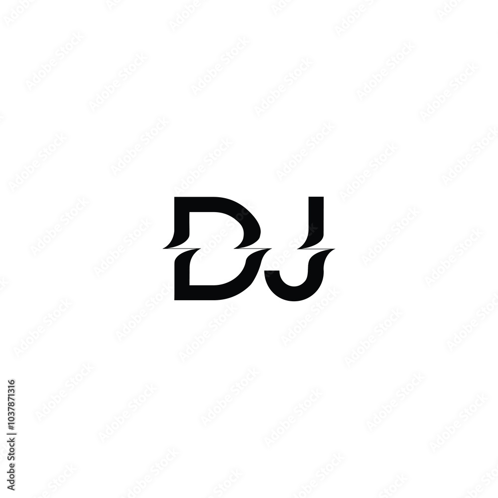 DJ monogram logo design letter text name symbol monochrome logotype alphabet character simple logo DJ monogram logo design letter text name symbol monochrome logotype alphabet character simple logo