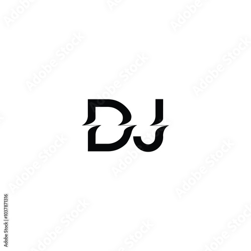 Free Download DJ monogram logo design letter text name symbol monochrome logotype alphabet character simple logo - GFXLoad