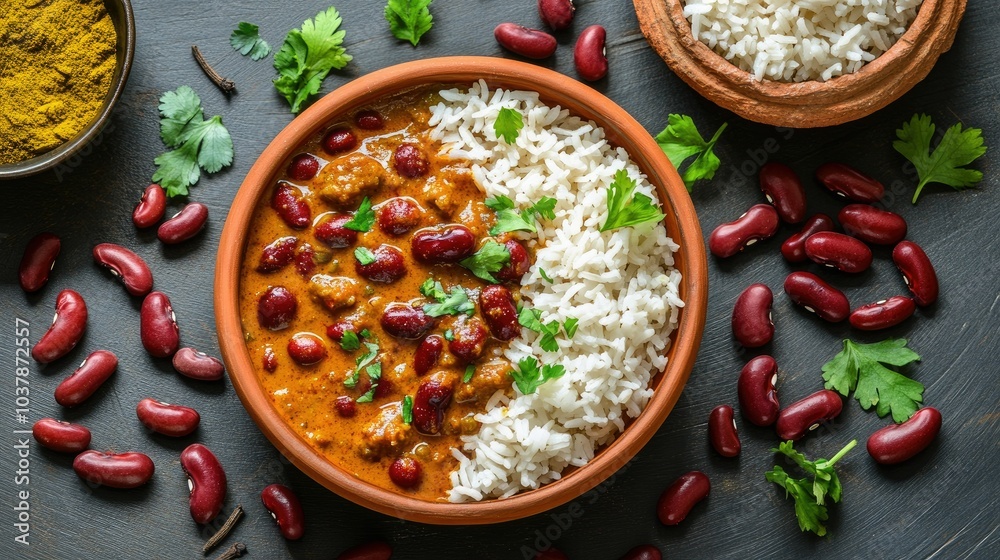 Delicious Curry with Rice and Kidney Beans Delicious Curry with Rice and Kidney Beans