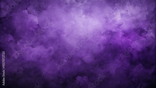abstract dark purple watercolor background with asymmetrical design photo