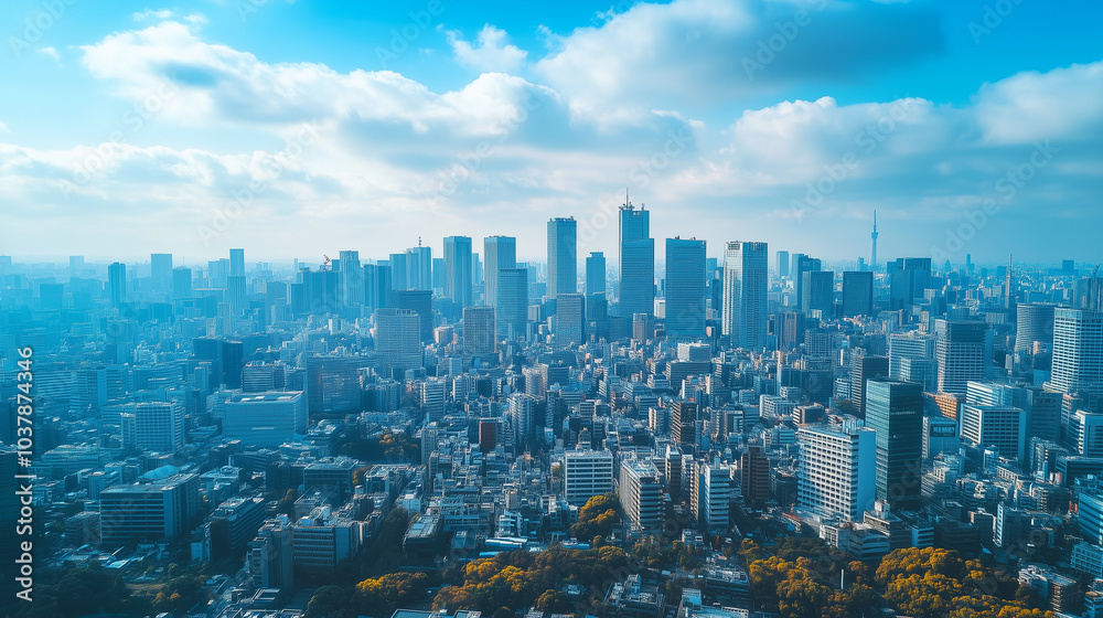 City Skyline Under Blue Sky and White Clouds City Skyline Under Blue Sky and White Clouds