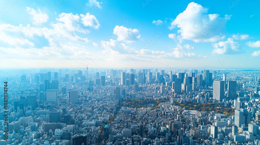 City Skyline Under Blue Sky and White Clouds City Skyline Under Blue Sky and White Clouds