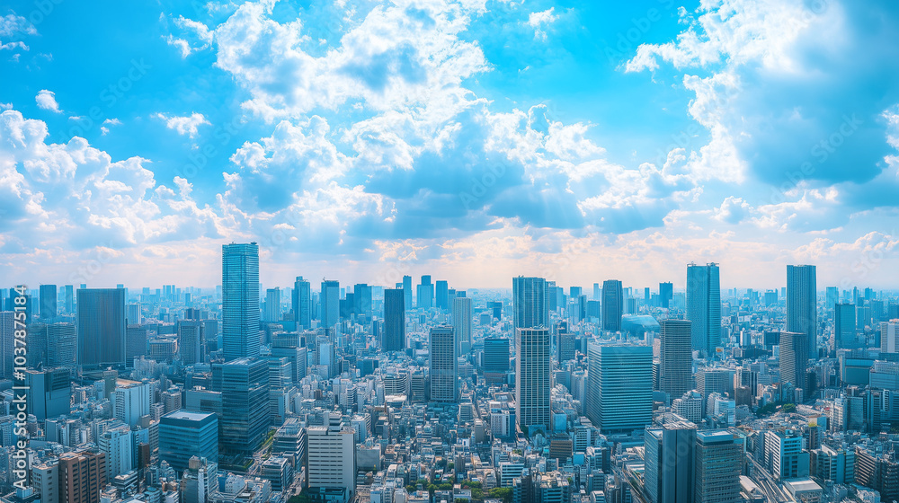 City Skyline Under Blue Sky and White Clouds City Skyline Under Blue Sky and White Clouds