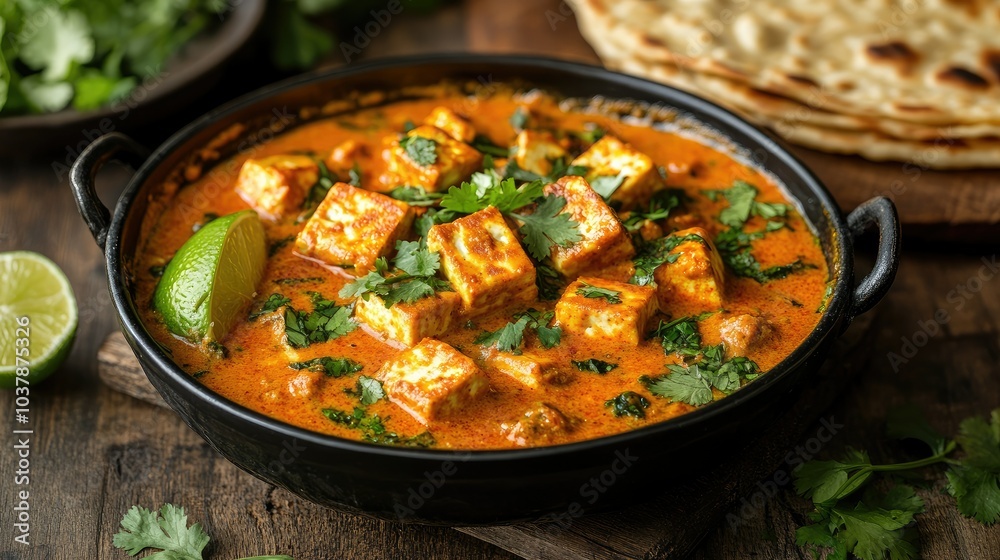 Creamy Paneer Dish with Fresh Herbs and Lime Creamy Paneer Dish with Fresh Herbs and Lime