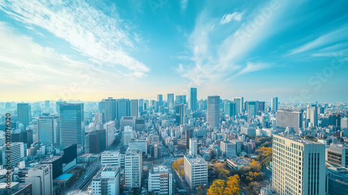 City Skyline Under Blue Sky and White Clouds