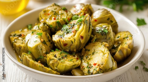 Savory Artichokes in Herbal Dressing