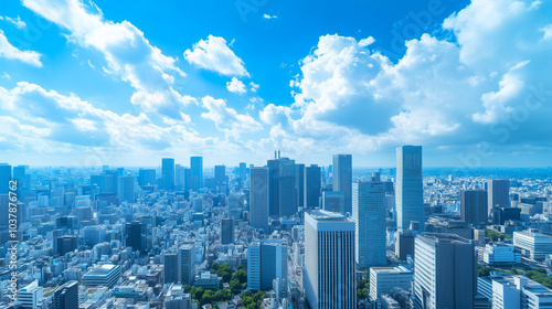 City Skyline Under Blue Sky and White Clouds