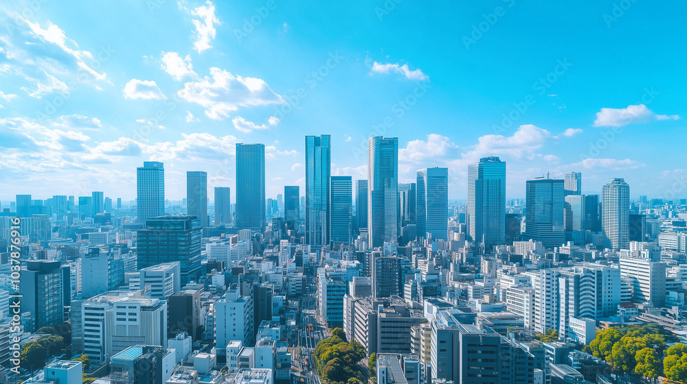 City Skyline Under Blue Sky and White Clouds City Skyline Under Blue Sky and White Clouds