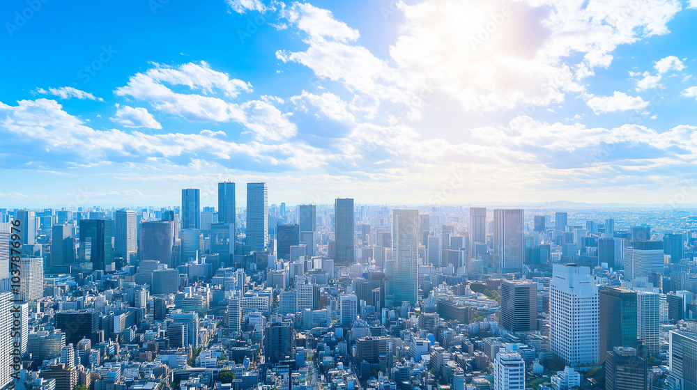 City Skyline Under Blue Sky and White Clouds City Skyline Under Blue Sky and White Clouds