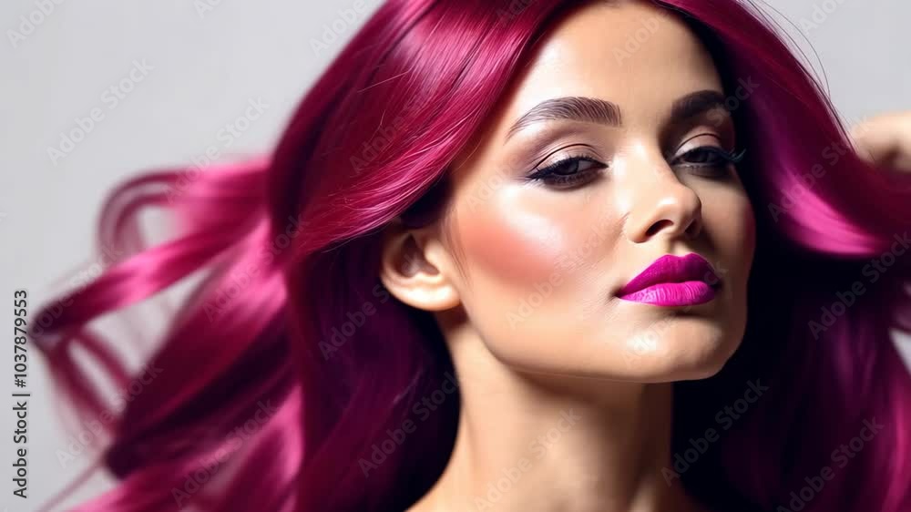 close up pink purple coloring hair fashion advertising concept, healthy smooth silky shiny hair with elegance flow curve, hair coloring advertising concept close up pink purple coloring hair fashion advertising concept, healthy smooth silky shiny hair with elegance flow curve, hair coloring advertising concept