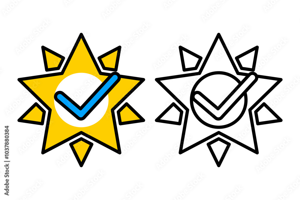 Obraz premium single medal icon object cartoon, sticker flat vector