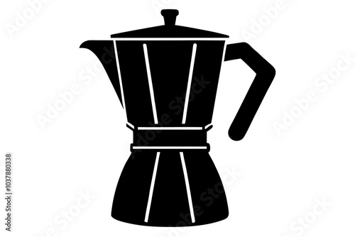 Coffee Maker Silhouette | isolated vector silhouette illustration on white background