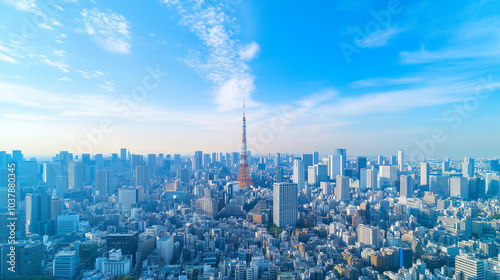 City Skyline Under Blue Sky and White Clouds