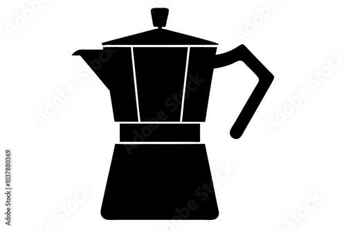 Coffee Maker Silhouette | isolated vector silhouette illustration on white background