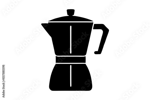 Coffee Maker Silhouette | isolated vector silhouette illustration on white background