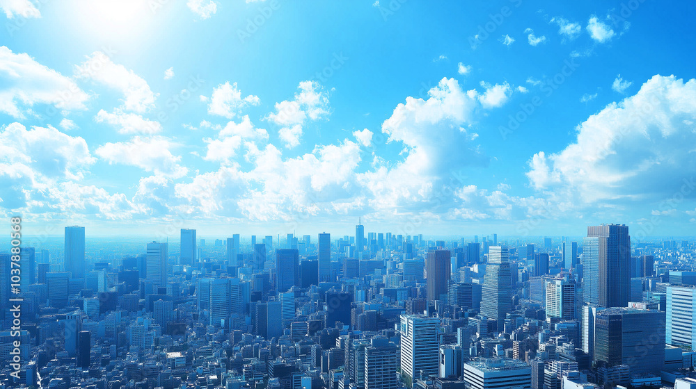 City Skyline Under Blue Sky and White Clouds City Skyline Under Blue Sky and White Clouds