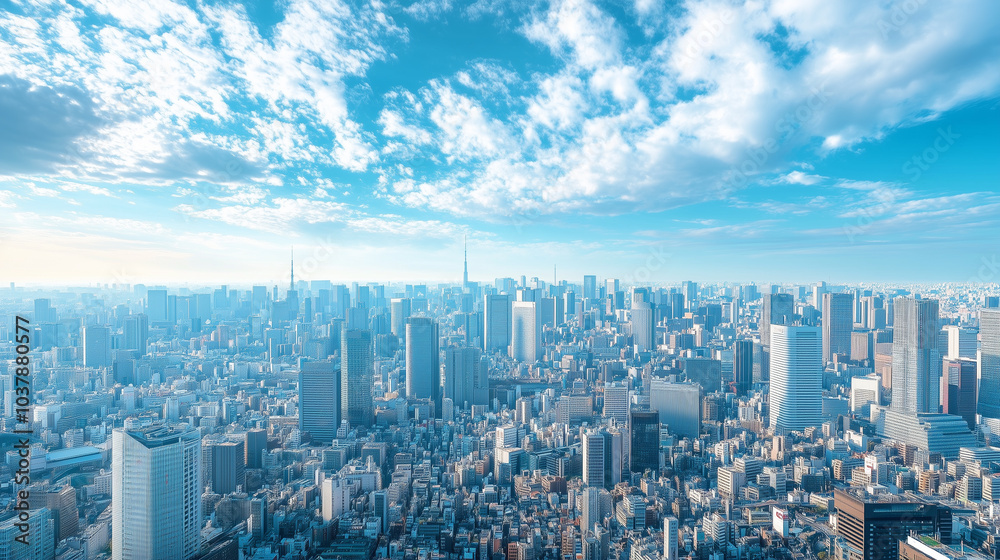 City Skyline Under Blue Sky and White Clouds City Skyline Under Blue Sky and White Clouds