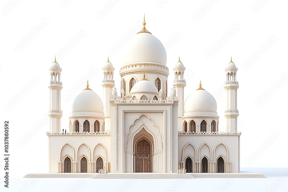 A majestic white palace with domes and towers, showcasing intricate architectural design. A majestic white palace with domes and towers, showcasing intricate architectural design.