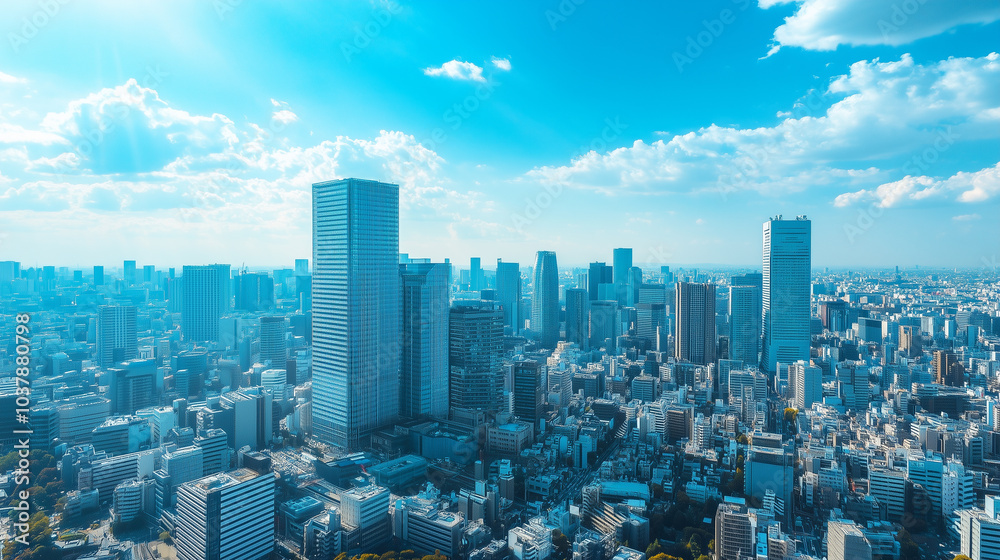 City Skyline Under Blue Sky and White Clouds City Skyline Under Blue Sky and White Clouds