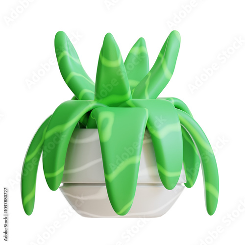 3d Plant in vase Illustration