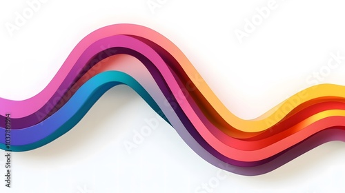Wavy lines, 3d render