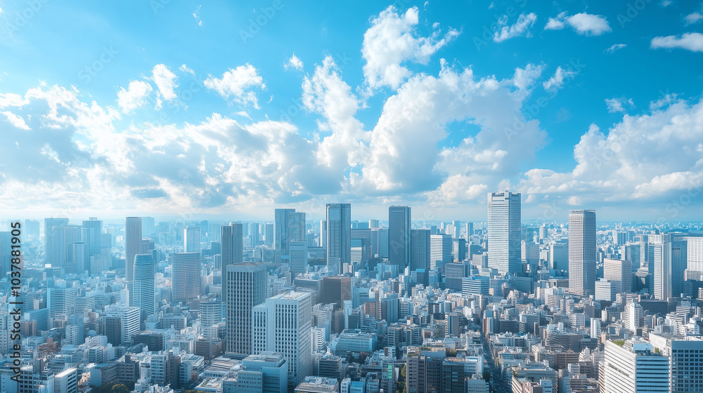 City Skyline Under Blue Sky and White Clouds City Skyline Under Blue Sky and White Clouds
