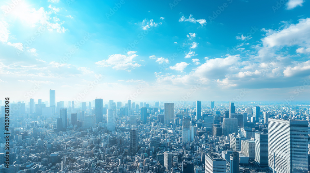 City Skyline Under Blue Sky and White Clouds City Skyline Under Blue Sky and White Clouds