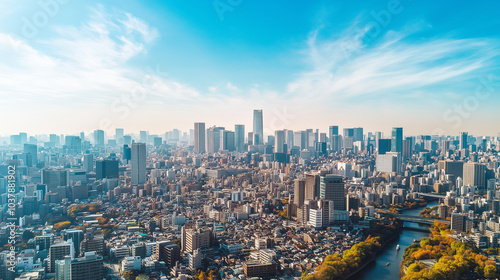 City Skyline Under Blue Sky and White Clouds