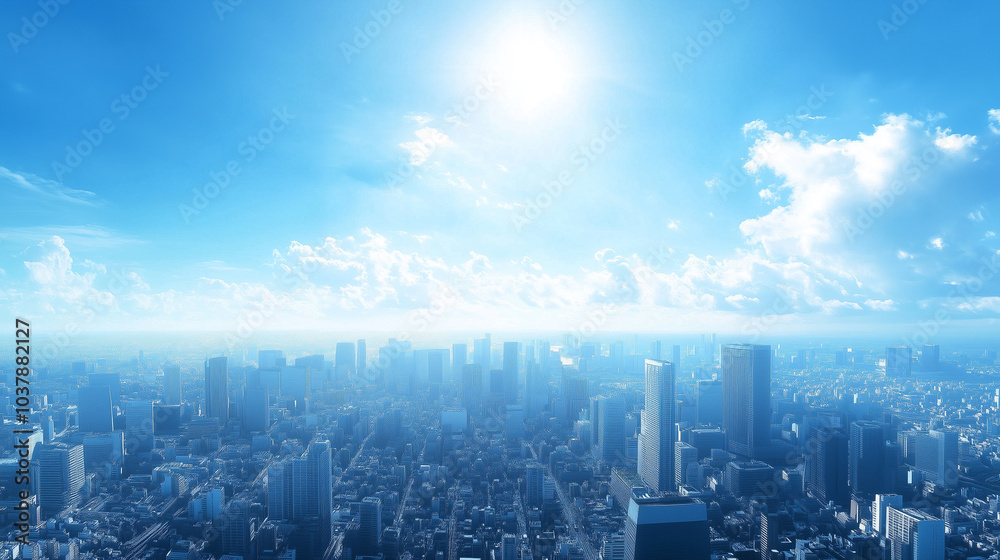 City Skyline Under Blue Sky and White Clouds City Skyline Under Blue Sky and White Clouds